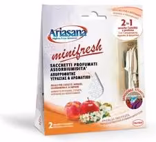 Ariasana Minifresh Assorbiumidità con profumazione Fiori di Pesca, 100 g, Multicolore