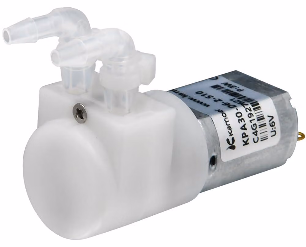 Pompa peristaltica da 30 ml/min, 6V DC, con tubo in silicone di diametro interno 3 mm