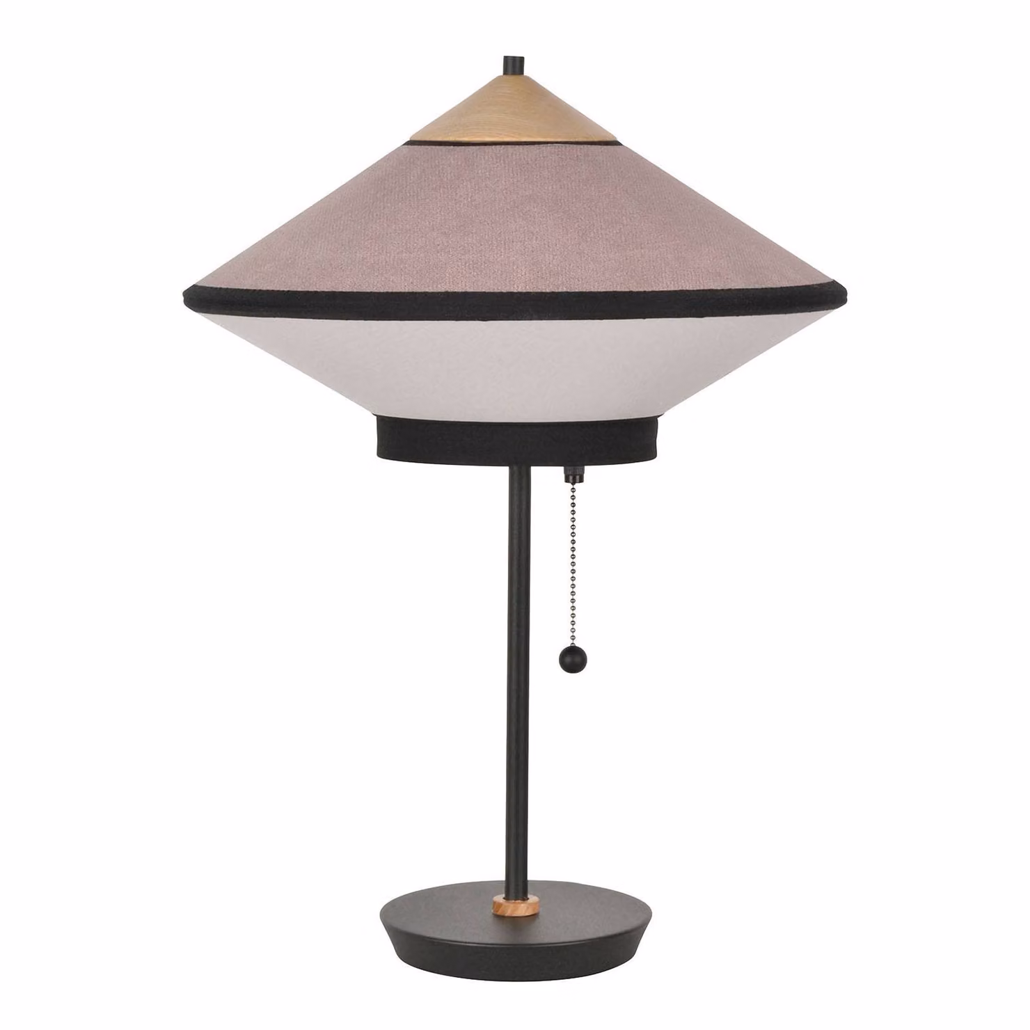 Forestier Lampada da tavolo di design Cymbal S, Violetto / Fucsia / Rosa, Soggiorno / Sala da pranzo, Tessuto / Stoffa / Seta, Design, Lampada da tavolo