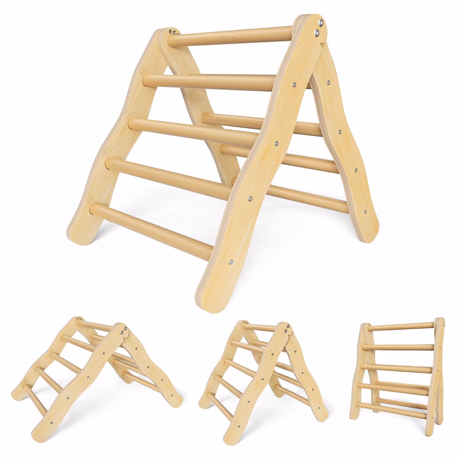 Struttura da arrampicata Montessori, triangolo da arrampicata con regolazione dell'altezza su tre livelli, capacità di carico 50 kg, per bambini