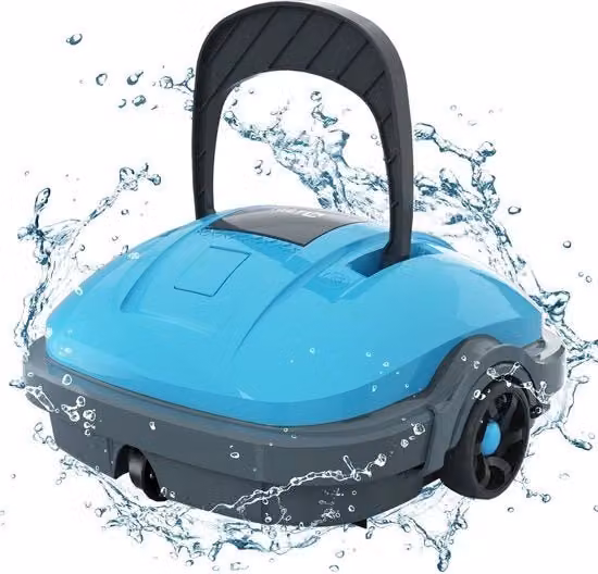 Robot per piscina - aspiratore per piscine con doppia motorizzazione - auto-parcheggio - forte potenza di aspirazione - pulitore automatico per piscine - installazione verticale/ingrandimento per piscine - 50 m² - colore blu