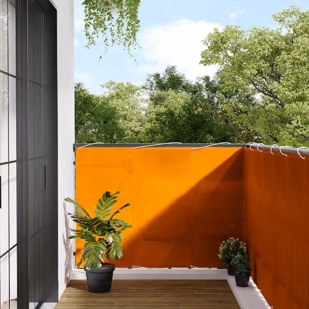 Paravento per balcone vidaXL arancione in poliestere Oxford L: 1000 cm, H: 120 cm