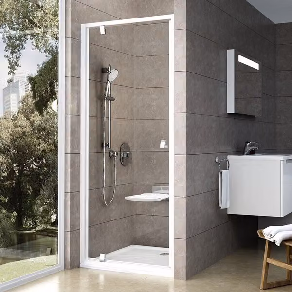Porta doccia RAVAK Pivot PDOP1-80 bianco+trasparente 03G40100Z1