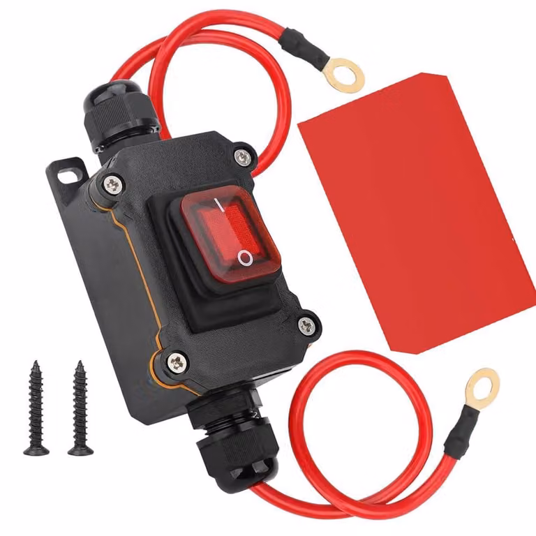 Interruttore a incasso da 35A, doppio polo singolo interruttore (DPST), 12-230V AC/DC, grado di protezione IP66, con cavo da 10 AWG