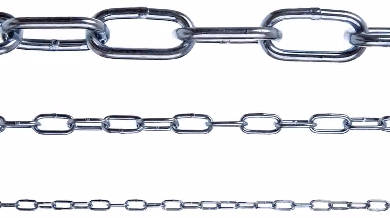 Catena in acciaio inossidabile, lunghezza 10 metri, maglie lunghe e diametro di 3 mm