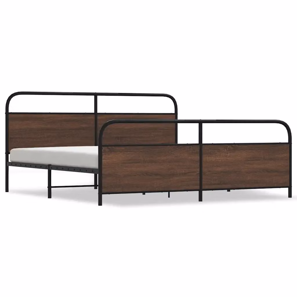 Giroletto vidaXL in metallo e MDF colore marrone senza materasso L: 187 cm, P: 219 cm, H: 300 cm – 2