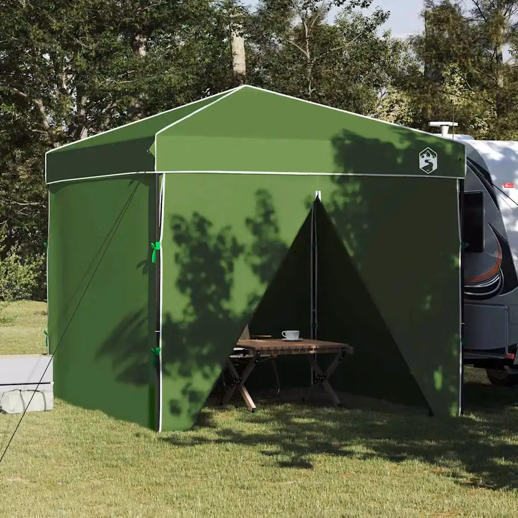 vidaXL Tenda Gazebo in Tessuto Verde L: 243 cm, P: 243 cm, H: 251 cm