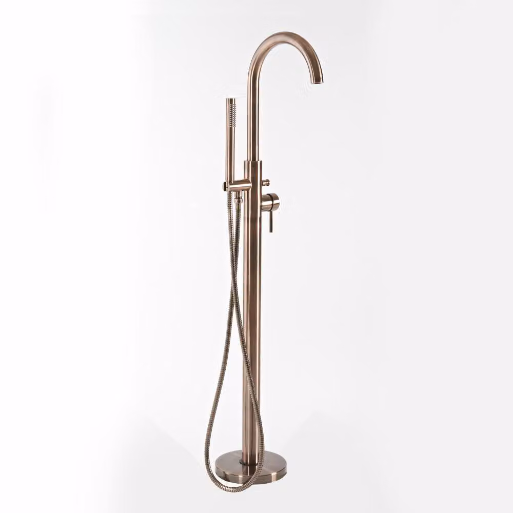 Miscelatore Vasca a Terra con Doccetta - Finitura Bronzo Spazzolato - Stile premium