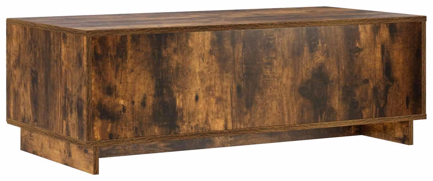 Tavolino da caffè in legno impiallacciato effetto noce, dimensioni 102 x 50,5 x 35 cm