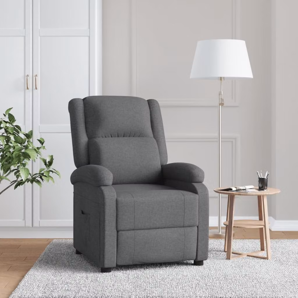 Maison Exclusive - Poltrona relax in tessuto grigio scuro