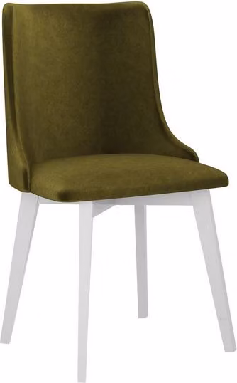 Sedia da cucina imbottita AFTON 9 - bianco / oliva scuro