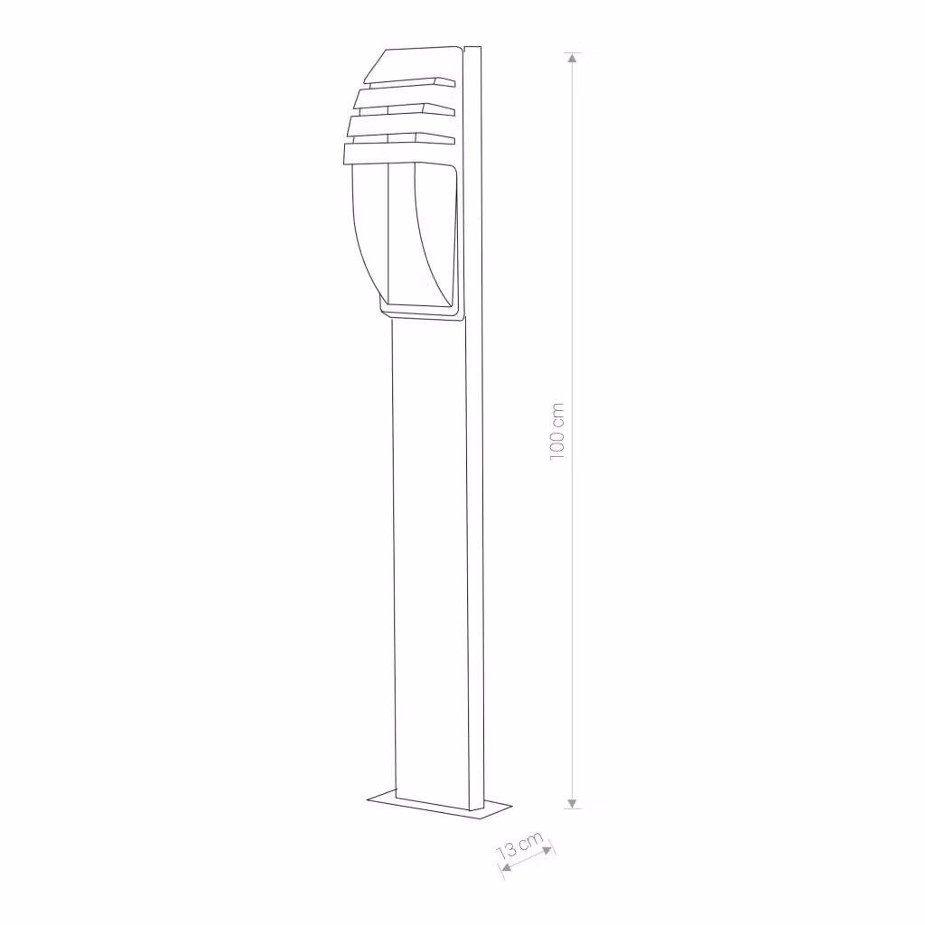 Paletto da giardino Nowodvorski Lighting Mistral in metallo grigio, Altezza: 100 cm, E27 – 2