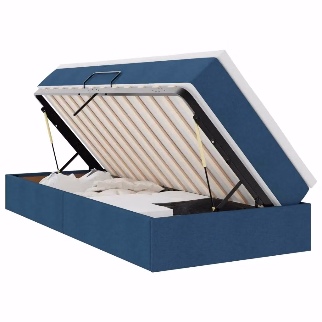 Letto con contenitore e materasso ibrido vidaXL Blu L: 100 cm, P: 200 cm, H: 48.5 cm – 2