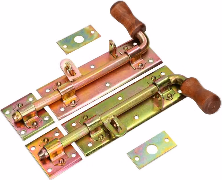 KOTARBAU® Catenaccio per cancello 280 mm destra sinistra set 2 pezzi con lucchetto Catenaccio per porta Catenaccio per serratura Catenaccio per scorrimento Serratura per cancello