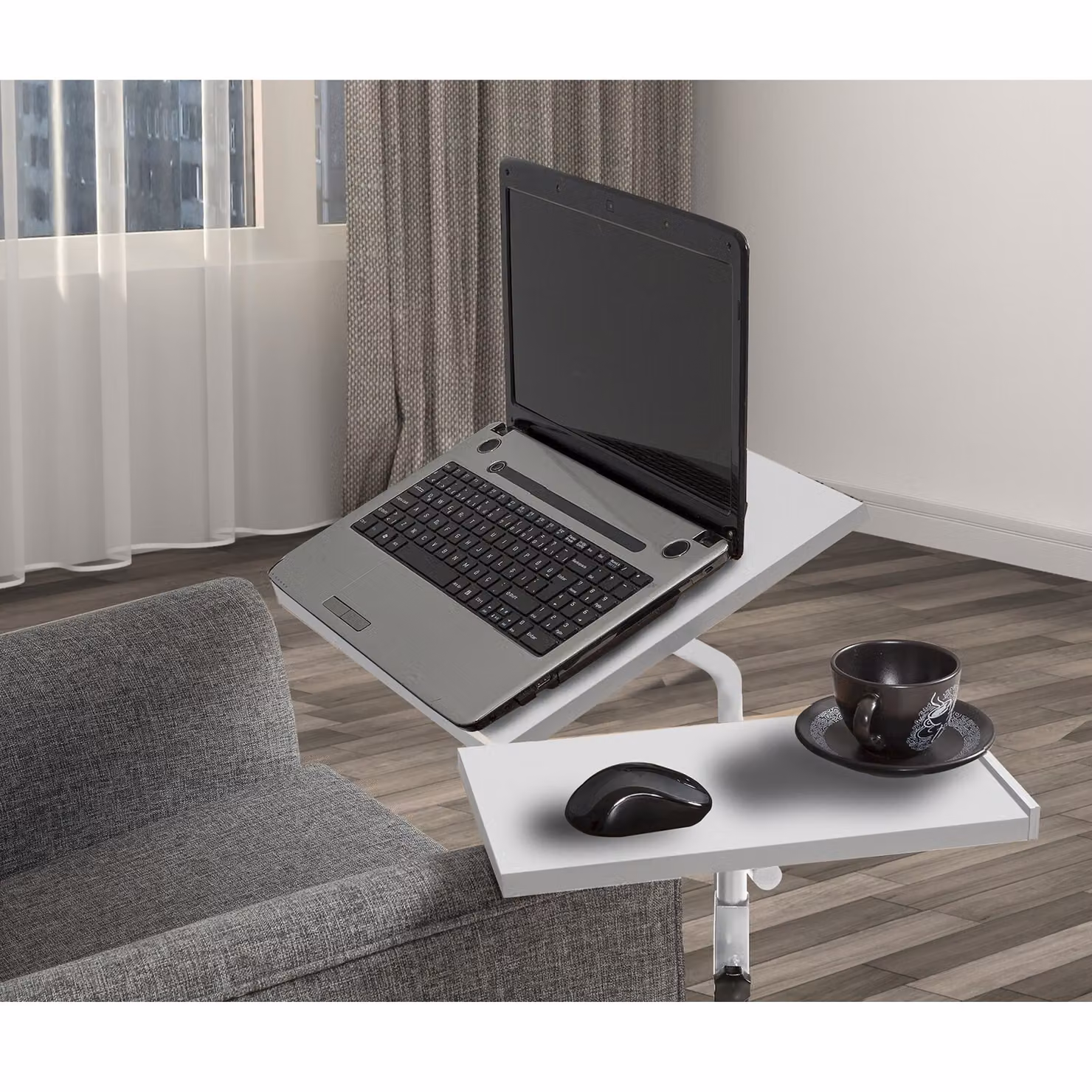 Skye Decor, Glen - White, scrivania per computer portatile in piedi, bianca, 100 % MELAMINE COATED SLIPBOARD, 37 x 40 x 87 cm