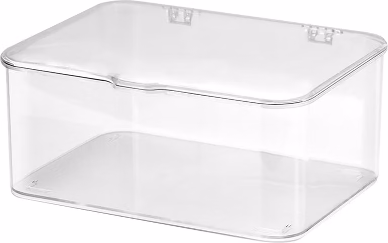 Scatola di immagazzinaggio da scrivania in plastica di grande capacità antipolvere Multi Functional Phone Case Storage Holder con coperchio (trasparente)
