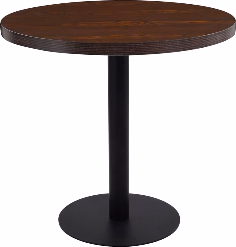 The Living Store Tavolo da bistrot marrone scuro 80 cm MDF