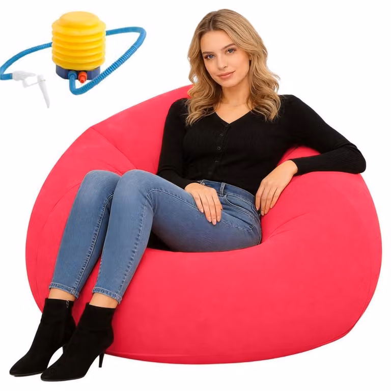Solidchoice - Panca gonfiabile ad aria, ideale per interni ed esterni, colore rosso