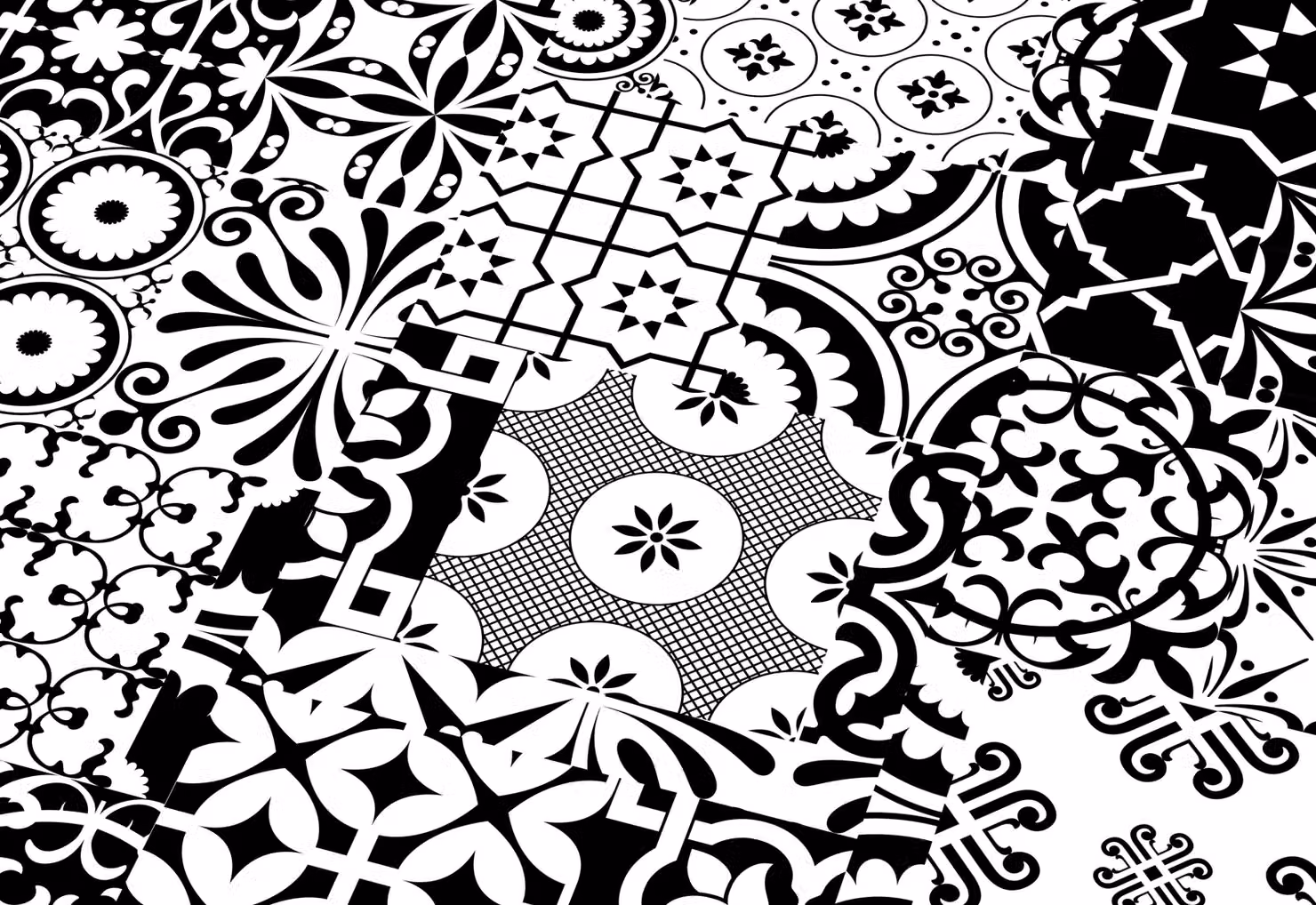 Laminato Falquon Quadraic Q002 Black&White