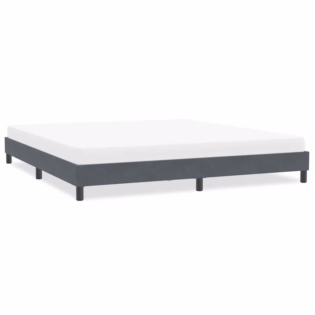 vidaXL Giroletto imbottito in velluto Grigio Scuro L: 203 cm, P: 213 cm