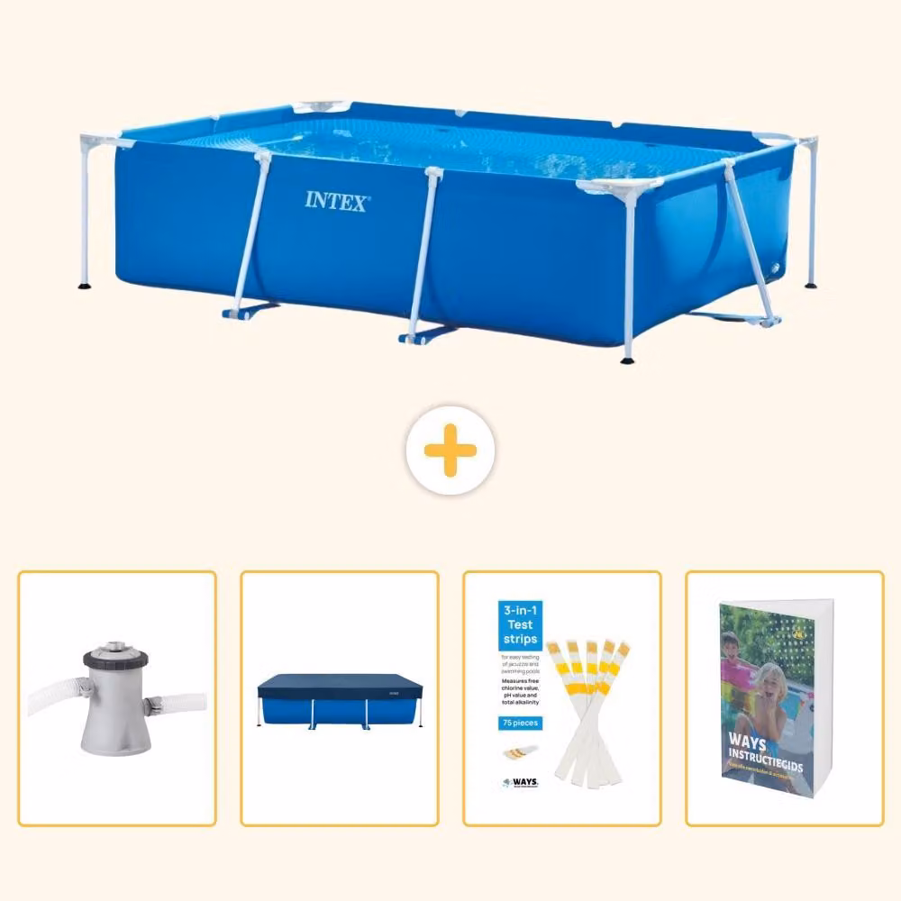 Piscina fuori terra rettangolare - 260x160x65 cm - 5 pezzi - Modello SCB129