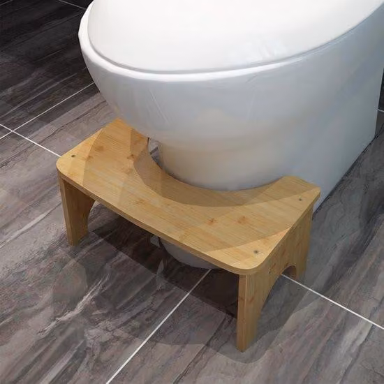 Sgabello da bagno in bambù, sgabello da bagno piccolo e pieghevole, 39 x 20 x 17 cm, per adulti