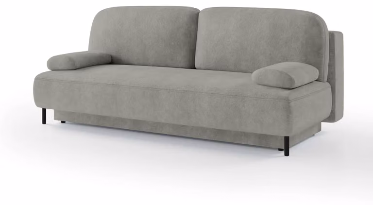 Divano letto Tola, colore sabbia, finitura opaca