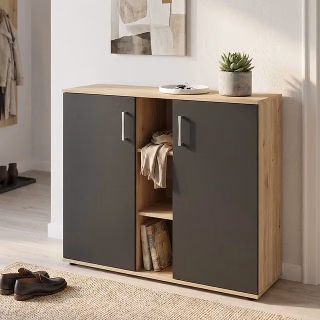 Mobile Ingresso Moderno in Legno Composito cm 102x35x87 - ZANDER