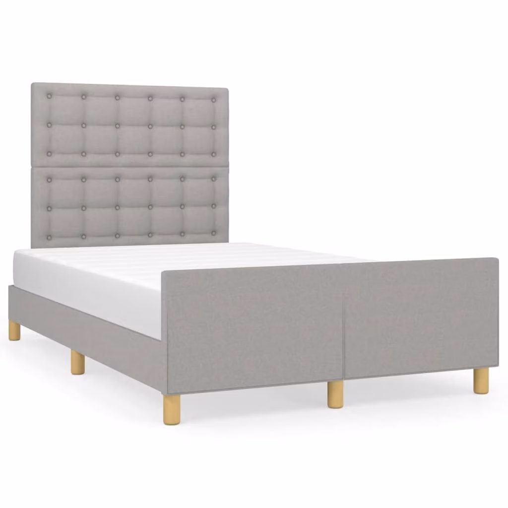 Giroletto senza Materasso Grigio Chiaro 120x200 cm Tessuto