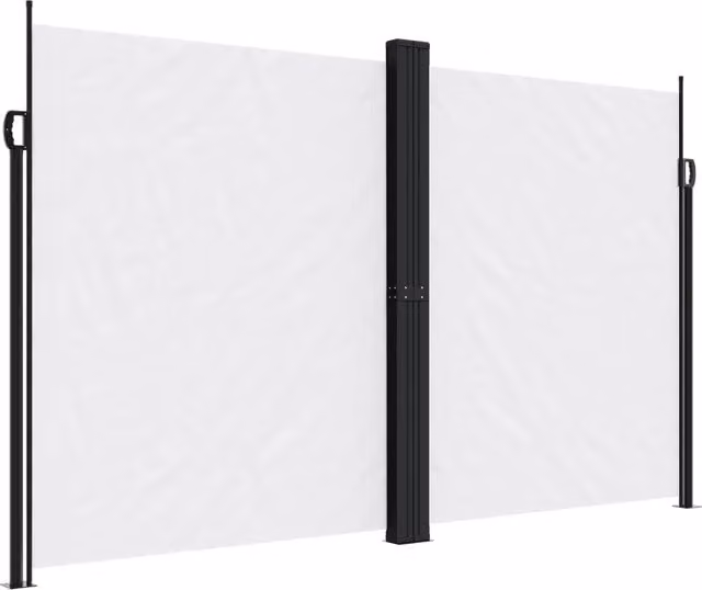 Tenda da Sole | Tenda parasole Laterale Retrattile Bianca 200x1200 cm
