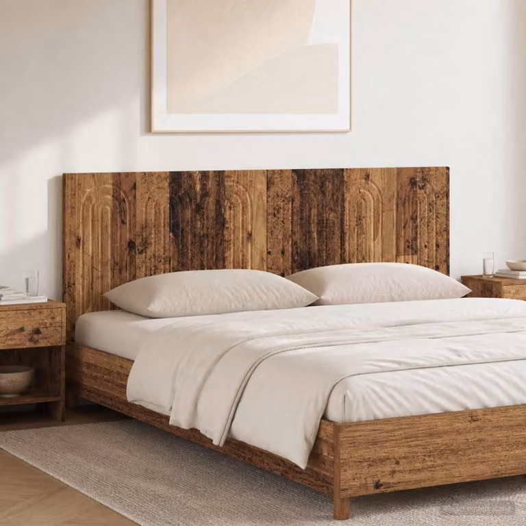 Testiera da muro vidaXL ALKMAAR in legno ingegnerizzato, colore marrone antico, L: 142 cm, H: 50 cm, P: 3 cm