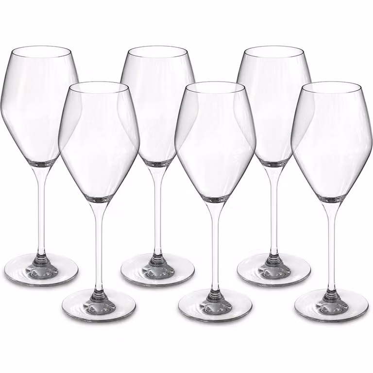 Set di 6 calici da vino Bollicine Linea Degustazione Gusto Casa in vetro trasparente, capacità 34 cl