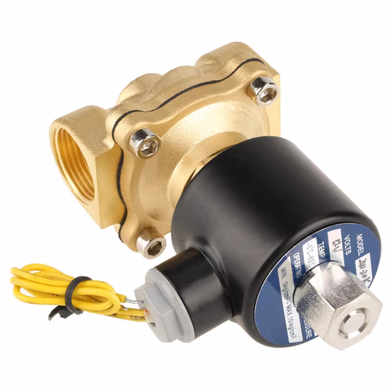 elettrovalvola 12V DC G3/4" N/O in ottone, normalmente aperta, per acqua e aria