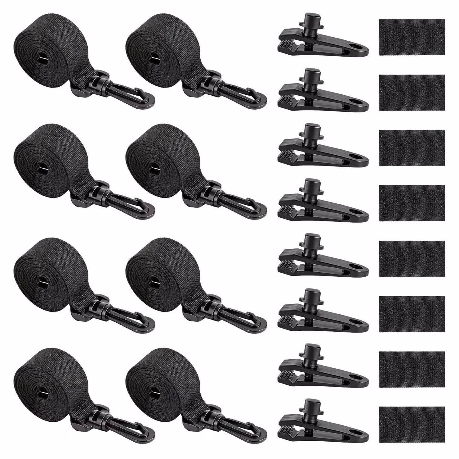 Set di 8 pezzi per sistema di avvolgimento della piscina, completo di cinghie di fissaggio