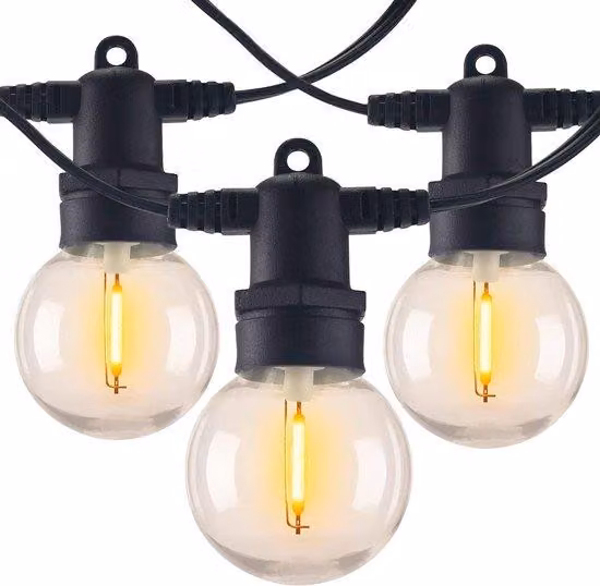 Ghirlanda luminosa a LED impermeabile da 7,6 m con 12+2 LED G40 per giardino