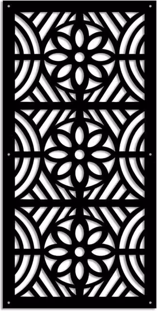 PROVENZA - Pannello in PVC traforato - Parasole Colore: nero, Misura: 98x198 cm
