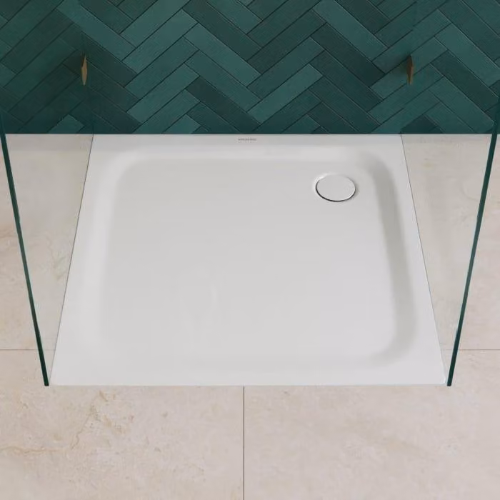 Doccia a filo pavimento Kaldewei TEMPER, dimensioni 120 x 120 cm