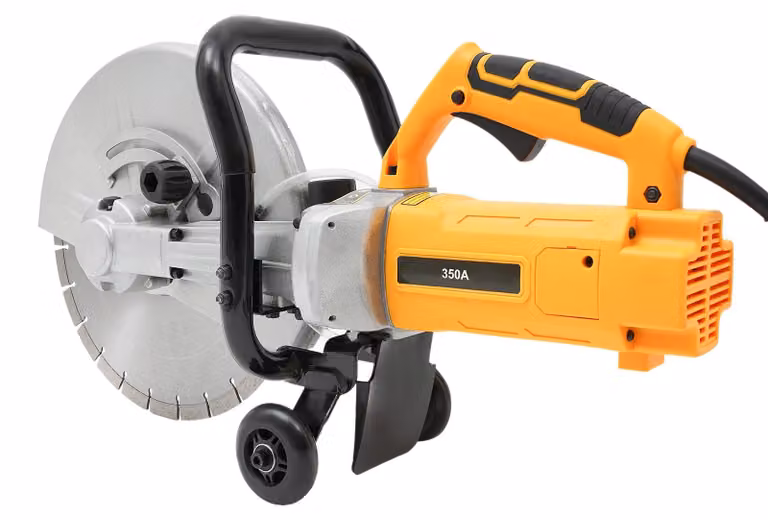 Levigatrice per calcestruzzo portatile - Potenza: 3000 W - Disco abrasivo da 14 pollici - Elettrica - Gialla