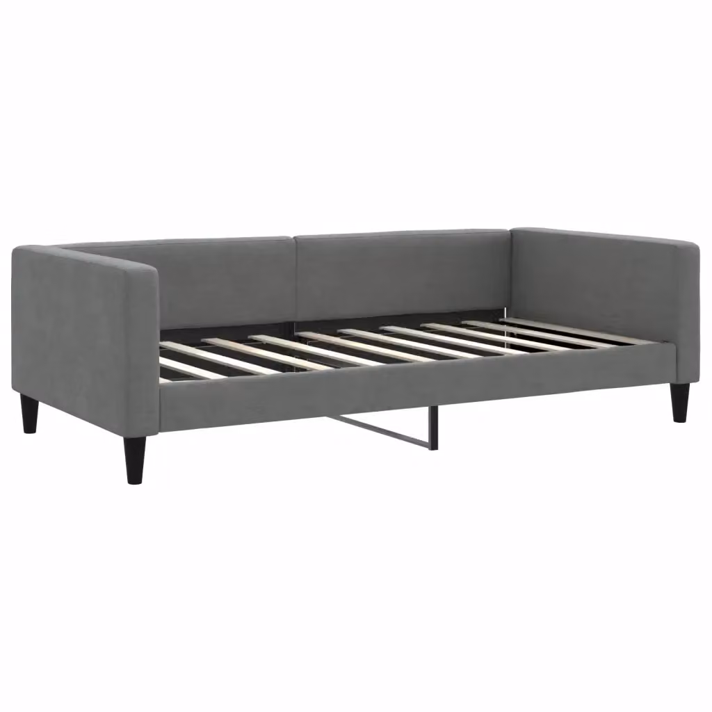 Letto da Giorno Moderno vidaXL Grigio con Struttura Imbottita L: 110 cm, P: 110 cm, H: 68 cm – 2