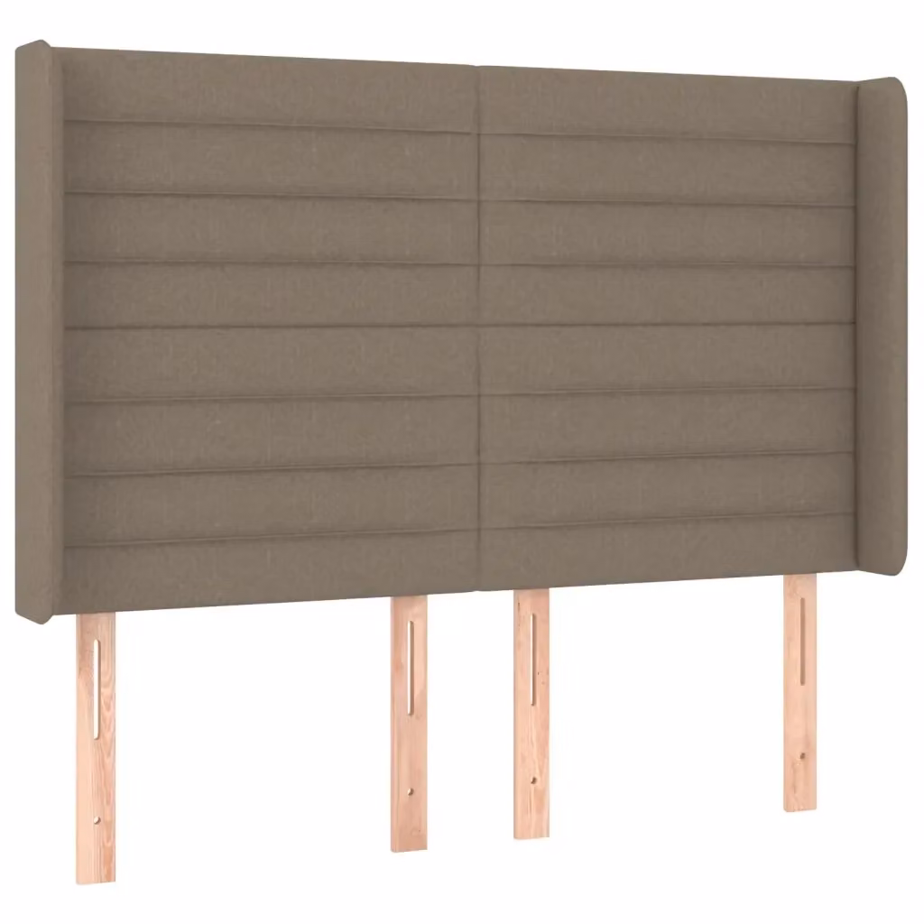 Testiera ad Orecchio vidaXL in Tessuto Beige/Grigio L/P/H: 147 x 16 x 118/128 cm – 2