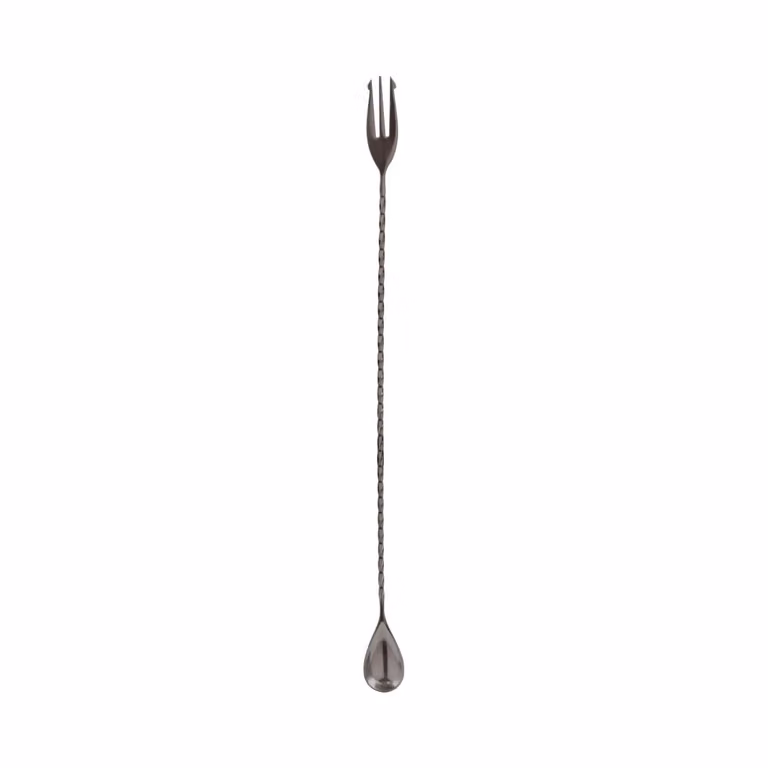 Cucchiaio/forchetta miscelatore nero antique Paderno, 30cm