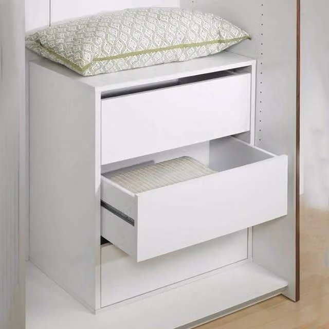 Cassettiera a tre cassetti Adonino bianca in stile moderno L: 70,2 cm, P: 39,9 cm, H: 39,9 cm