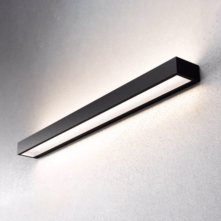 Applique da parete a LED Mera MCJ, Nero, Corridoio, Metallo, Moderno, Applique a LED