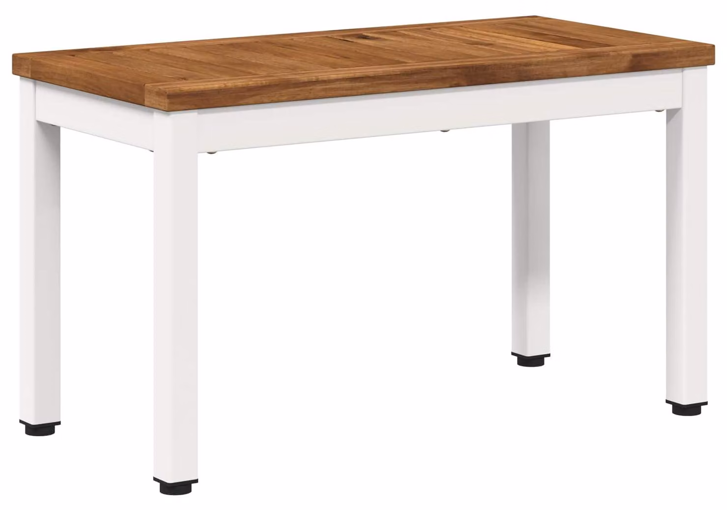 Tavolino da caffè, design naturale e colore bianco, dimensioni 60,5 x 30 x 36 cm
