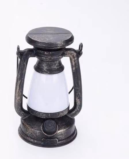 Lampada LED ricaricabile, stile retrò, lampada da campeggio per esterni, decorazione d'interni, color bronzo.