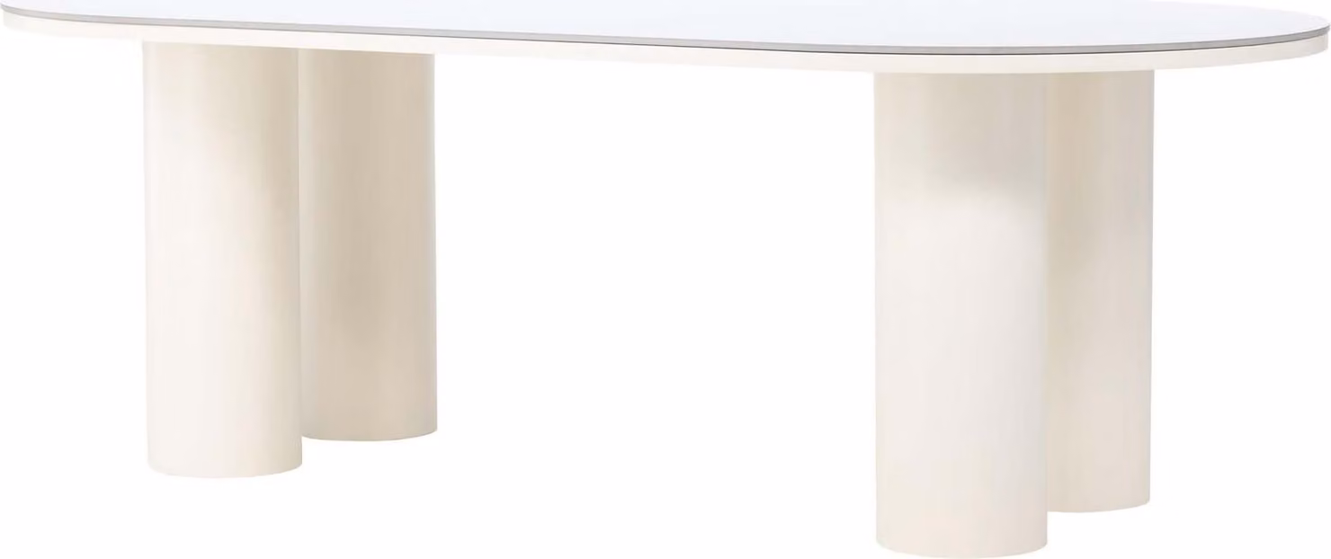 FURNLUX Tavolo da pranzo Havstenssund Grey Und Beige 110cm / Hauptfarbe: Beige / Dimensioni: 110 x 220 x 75 cm