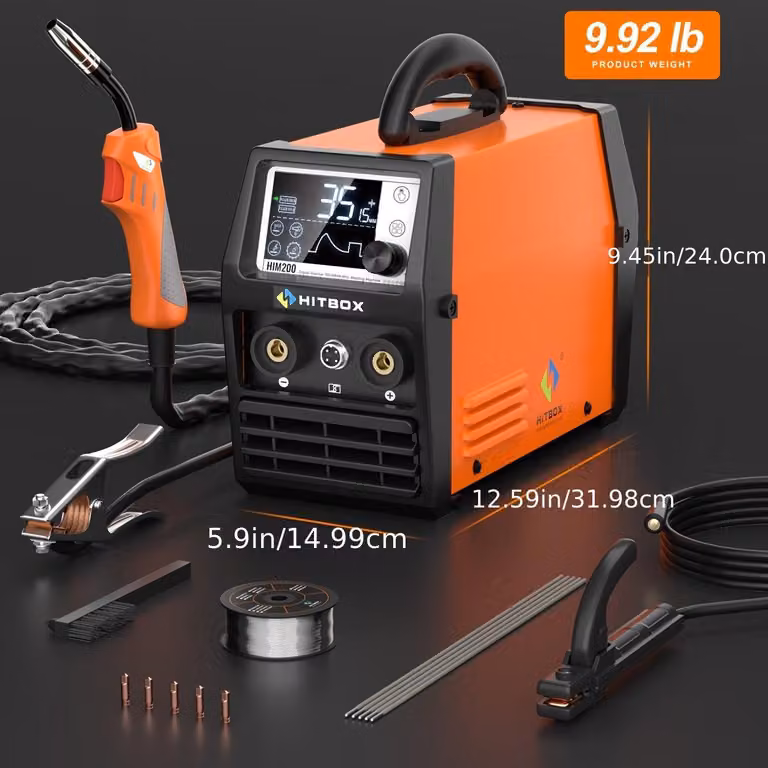 Saldatrice - Apparecchio di saldatura - Saldatrice TIG - Alimentazione di rete 220V - Arancione