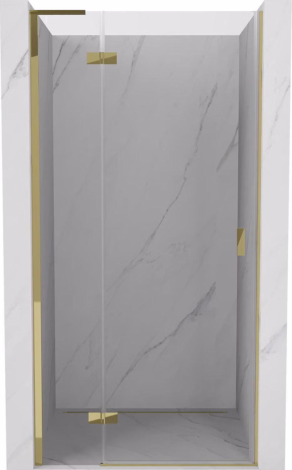Mexen Mist-H L porta doccia battente sinistra 100 cm, trasparente, oro - 8A5L-100-000-50-00-L