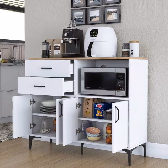 Madia Cavriana, Credenza 2 Cassetti, 120x40x99h cm Bianco