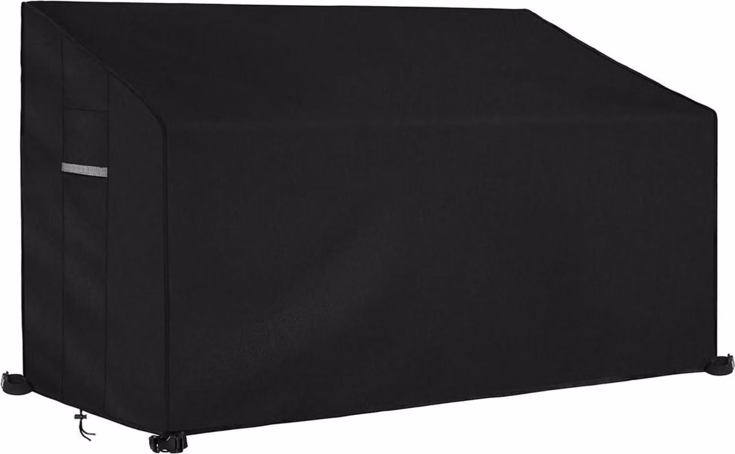 Dokon copertura panca da giardino 4 posti nera 193x66x63/89cm